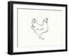 Linear Sketch - Chicken-Clara Wells-Framed Giclee Print