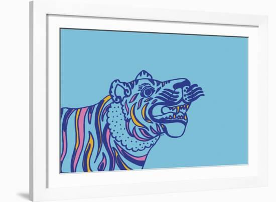 Linear Tiger-null-Framed Giclee Print