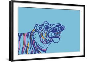 Linear Tiger-null-Framed Giclee Print