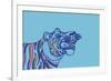 Linear Tiger-null-Framed Giclee Print