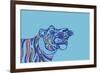 Linear Tiger-null-Framed Giclee Print