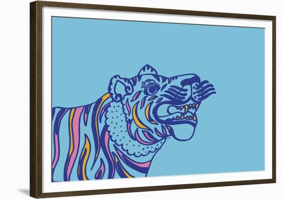 Linear Tiger-null-Framed Giclee Print