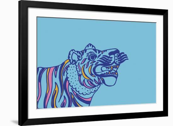 Linear Tiger-null-Framed Giclee Print