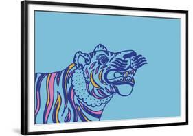 Linear Tiger-null-Framed Giclee Print