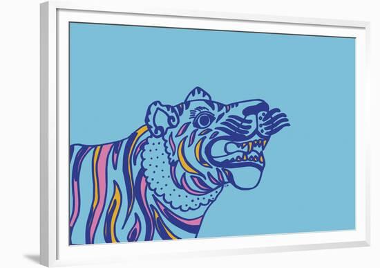 Linear Tiger-null-Framed Giclee Print