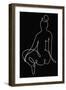 lineart_nude black pica_002_Black-1x Studio II-Framed Giclee Print