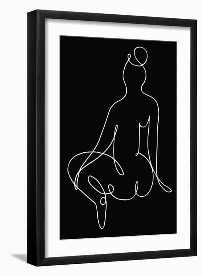 lineart_nude black pica_002_Black-1x Studio II-Framed Giclee Print