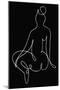 lineart_nude black pica_002_Black-1x Studio II-Mounted Giclee Print