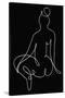 lineart_nude black pica_002_Black-1x Studio II-Stretched Canvas