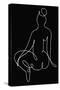 lineart_nude black pica_002_Black-1x Studio II-Stretched Canvas