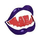 Cartoon Vampire Lips-lineartestpilot-Art Print