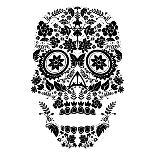 Day of the Dead Skull-lineartestpilot-Art Print
