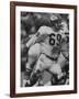 Linebacker for Kansas City Chiefs Sherrill Headrick in Action-null-Framed Premium Photographic Print