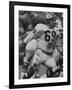 Linebacker for Kansas City Chiefs Sherrill Headrick in Action-null-Framed Premium Photographic Print