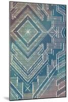 Lined Batik Pattern I-null-Mounted Art Print