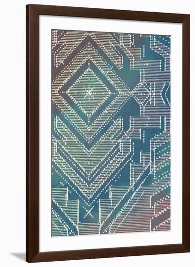 Lined Batik Pattern I-null-Framed Art Print