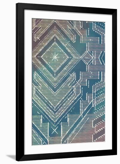 Lined Batik Pattern I-null-Framed Art Print