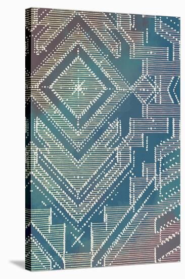 Lined Batik Pattern I-null-Stretched Canvas