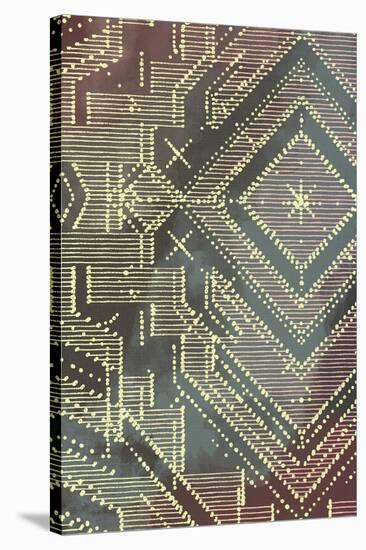 Lined Batik Pattern II-null-Stretched Canvas