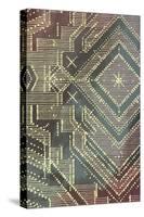 Lined Batik Pattern II-null-Stretched Canvas