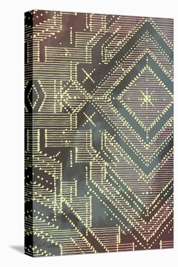 Lined Batik Pattern II-null-Stretched Canvas