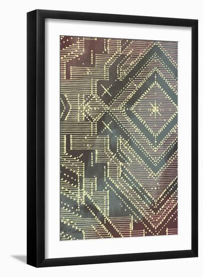 Lined Batik Pattern II-null-Framed Art Print