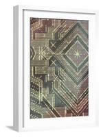 Lined Batik Pattern II-null-Framed Art Print