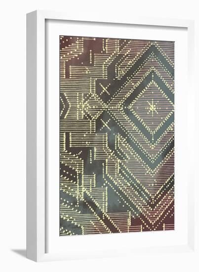 Lined Batik Pattern II-null-Framed Art Print