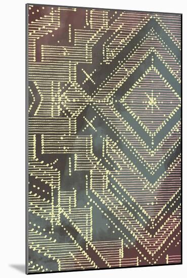 Lined Batik Pattern II-null-Mounted Art Print