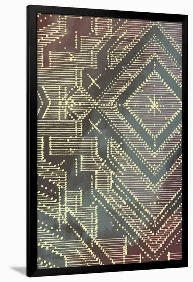 Lined Batik Pattern II-null-Framed Art Print
