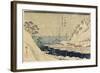 Lined Pine Trees at Uraga Port, C. 1840-1843-Utagawa Hiroshige-Framed Giclee Print