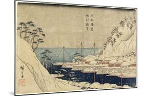 Lined Pine Trees at Uraga Port, C. 1840-1843-Utagawa Hiroshige-Mounted Giclee Print