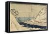 Lined Pine Trees at Uraga Port, C. 1840-1843-Utagawa Hiroshige-Framed Stretched Canvas