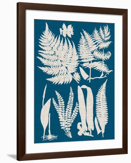 Linen & Blue Ferns I-Vision Studio-Framed Art Print