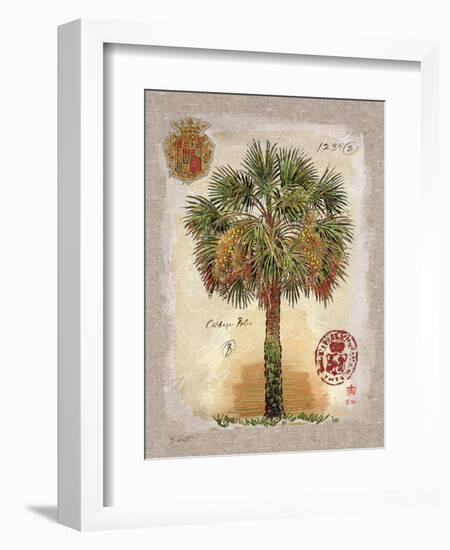 Linen Cabbage Palm Tree-Chad Barrett-Framed Art Print