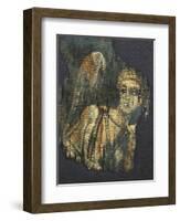 Linen Canvas Painting Portraying an Angel-null-Framed Giclee Print