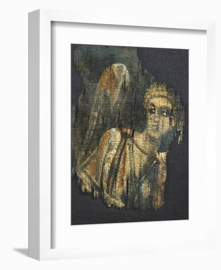 Linen Canvas Painting Portraying an Angel-null-Framed Giclee Print