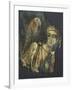 Linen Canvas Painting Portraying an Angel-null-Framed Giclee Print