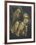 Linen Canvas Painting Portraying an Angel-null-Framed Giclee Print