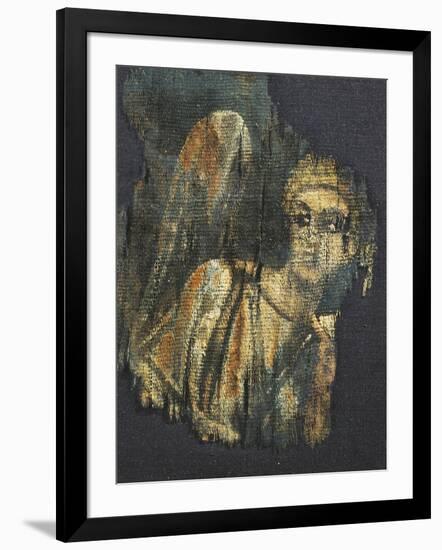 Linen Canvas Painting Portraying an Angel-null-Framed Giclee Print