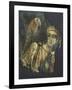 Linen Canvas Painting Portraying an Angel-null-Framed Giclee Print