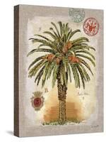 Linen Date Palm Tree-Chad Barrett-Stretched Canvas