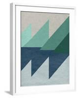 Linen Geometrics D-null-Framed Giclee Print