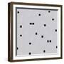 Linen Gray Black Squares Confetti-Tina Lavoie-Framed Giclee Print