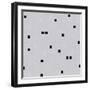 Linen Gray Black Squares Confetti-Tina Lavoie-Framed Giclee Print