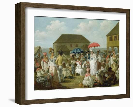 Linen Market, Dominica, c.1780-Agostino Brunias-Framed Giclee Print