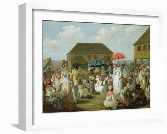 Linen Market, Dominica, c.1780-Agostino Brunias-Framed Giclee Print