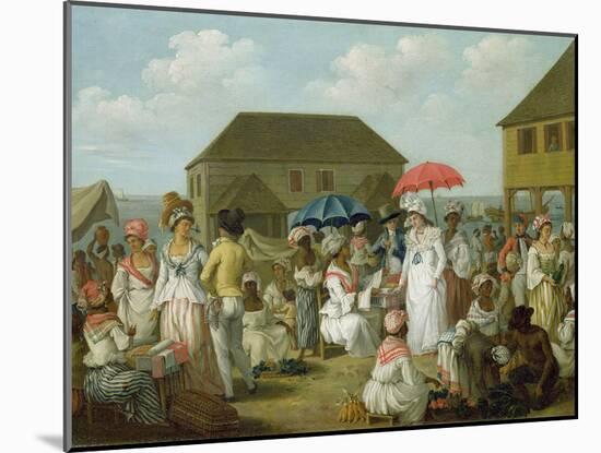 Linen Market, Dominica, c.1780-Agostino Brunias-Mounted Giclee Print