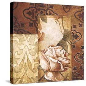 Linen Roses I-Linda Thompson-Stretched Canvas