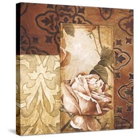 Linen Roses I-Linda Thompson-Stretched Canvas